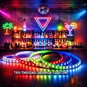 24V RGB LED Strip Light Flexible Color LED Tape for Party Bar KTV Nightclub Stage Ambient Decorative Lighting