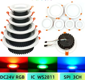 24V RGB RGBW 8W 10W 15W 20W 30W 40W WS2811 WS2814 Smart LED Ceiling Downlight