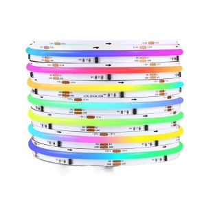 24V RGBW Addressable COB LED Strip WS2814 IC 784 LEDs m High density COB Design 5m Roll IP20 Rated Wi Fi Controlled