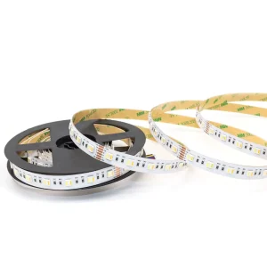 24V RGBW LED Strip Light Clips on Wood