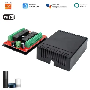 24V WiFi Smart Light Switch Receiver Module Wall Mounted Garage Door Controller Wireless Remote