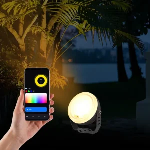 24W 48W Smart LED Outdoor Spotlight IP65 Landscape Tree Light RGBW App Control 30 Beam Angle CRI 80 Die casting Aluminum