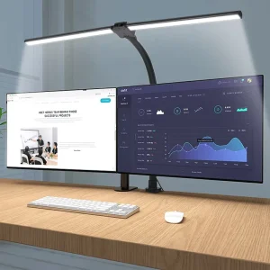 24W Double Head Clip Metal Adjustable Luminarias De Mesa Office Tischlampe Desktop Work Task Study Desk Light LED Table Lamp