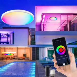 24W Graffiti Smart RGB Ceiling Light WiFi App and Voice Control 7 Colors