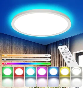 24W RGB LED Ceiling Atmosphere Lamp 3000-6500K Backlight Stepless Dimming Remote Control