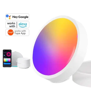 24W WiFi CCT Dimmable RGBW LED Ceiling Light with App and Voice Control, Slim Aluminum