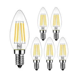 24v 12v 36v CCC FCC Dimmable T45 LED Filament Bulb E26 E27 B22 Base Glass Warm White 2w 4w 6w 3 Year Warranty