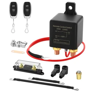 250A Remote Battery Disconnect Switch 12V Wireless Remote Control Car Battery Cut-Off Switch