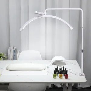 25inch 40W Clip on Nail Desk Lamp LED Manicure Lamp Desktop Light for Tattoo Salon Nail LED Table Moon Lamp with Rhinestones