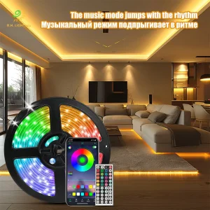25m RGB LED Strip Light Kit Smart Color-Changing LED Tape Lights with App Remote Control