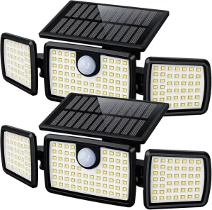 270 Degree Waterproof Outdoor Wall Mounted Solar LED Lamp Square with Motion Sensor Garden Use Wall Lights