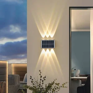 2700K Soft Warm White Solar Wall Light Ra70 10000 Hours Lifespan 1 Year Warranty IP65 Waterproof Outdoor LED Motion Sensor for