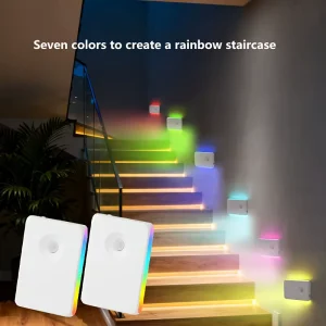 2700K Warm White Motion Sensor LED Night Light, 300mAh Rechargeable, Magnetic Wireless Cabinet Light