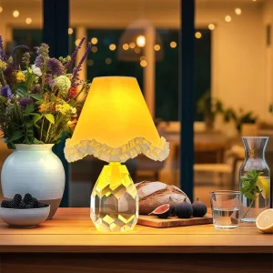 2700k Crystal Rechargeable Wireless Table Lamp Modern Nordic Portable Restaurant Desk Light Lampada LED Cordless Table Light