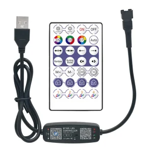 28 Keys Dimmer DC 5V WS2812B RGBIC LED USB Controller 12 24V 2811 APP Control Dreamcolor LED Strip Dimmer