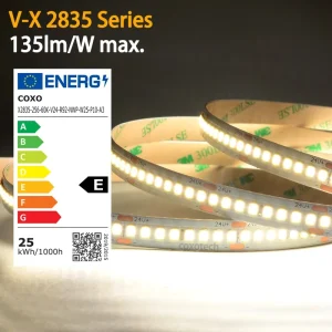 2835 Grade E 135Lm Dimmable LED Strip Light Cuttable Flexible for Cabinet Indoor Lighting