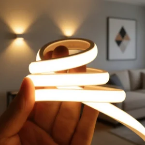 296 LEDs/m 220V Residential COB Neon LED Strip Light, IP65, Waterproof, Flexible FPC, 5m, 4000K Natural White, for Bedroom