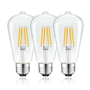 2W 4W 6W 8W 10w 120w A60 G80 E14 Candle ST64 G45 E27 Retro Light Edison Led Filament Bulb 12v 24v 36v Dimmable