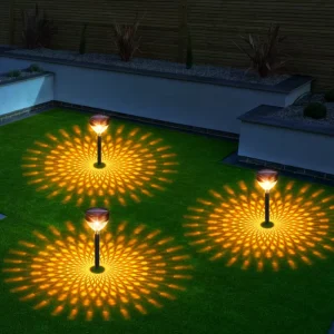 2pcs EU Design Waterproof Outdoor LED Solar Garden Lights Elegant Pathway Lawn Lighting for Fancy Gardens