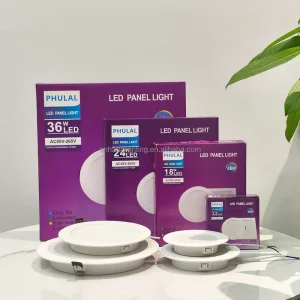 2×2 18w 24w 36w Round Led Cob Dob Slim Surface Flat Panel Light Lighting Panel De Luz Led Ceiling Led Panel Light
