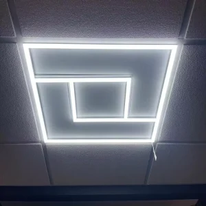2×2 600x600mm 60x60cm 42W Recessed or Suspended Square Flat LED Panel Light with Octagon Frame