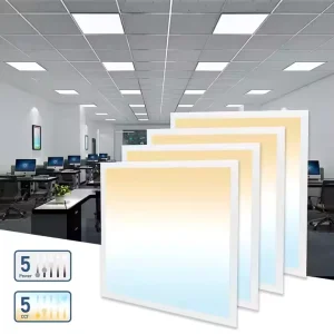 2x2FT Recessed Ceiling IP44 Square Slim LED SMD2835 Panel Light Aluminum for Home Office Workshop 5CCT