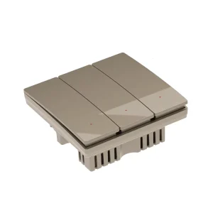 3 Channel Smart Wall Switch SS113R Gold RF433MHz AC110-240V L N 10A Pair