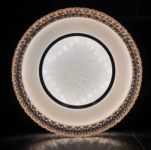 3-Color Changing Round LED Ceiling Light, 30W, Acrylic Shade, C1191-400