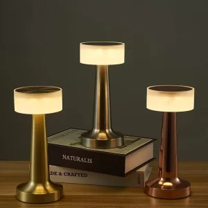 3 Color Charging Table Light Portable LED Table Lamp Touch Sensor Cordless Modern Luxury Restaurant Table Lamp