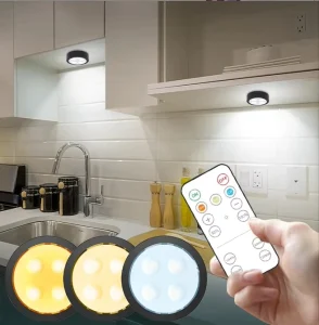 3-Color Temperature LED Under Cabinet Light for Kitchen with Remote Control