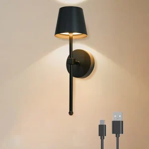 3 Colors Light Dimmable Wireless Battery Operated Wall Sconces Cordless Wall Lamp With Remote Control for Living Room Hallway