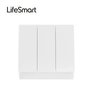 3-Gang Smart Light Switch, EU/UK Standard, 16A, Voice Control, Wireless, No Flicker, CE Certified