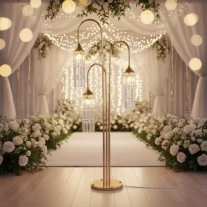 3 Heads Wedding Road Guide Lamp Props On Site Luminous Crystal Road Wedding LED Floor Light for Hotel Stage Layout 220v