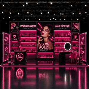 3-Minute Quick-Build Customizable Eco-Friendly Wooden Exhibition Booth for Beauty Trade Shows