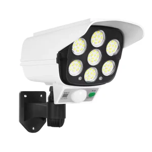 3 Modes 77LED Solar Waterproof Street Wall Lamp PIR Motion Sensor Camera Appearance Yard Lighting for Garden Decoration