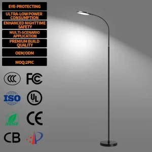 3 Modes Dimmable Living Room Floor Lamp Flexible Gooseneck Minimalist 5V 10W 400LM Floor Lamp