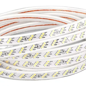 3-Row 2835 LED Strip Light IP65 PVC 220V 230V Outdoor Waterproof 180 LEDs/m with Switch and Plug Warm White Blue