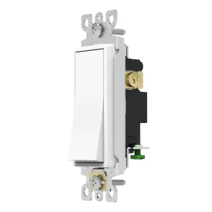 3 Way Rocker Decorator Wall Light Switch 3 Wire Self-Grounding 15A UL Listed