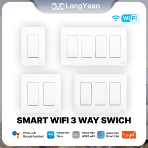 3-Way Smart Switch US Standard WiFi Neutral Wire Required Multi-Control Timer Schedule