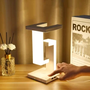 3 in 1 Modern Wireless Rechargeable LED Desk Lamp Anti Gravity Magnetic Levitation Table Lamp for Reading Room Bedroom Study