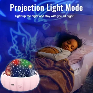 3 in 1Star Projection Globe Night Light LED Birthday Gift 360 Degree Rotation Modern Cute Home Children’s Light