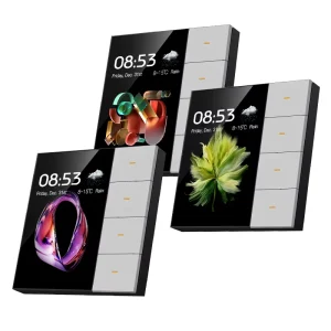 3.5 Inch Multi-Function Zigbee Wall Switch Panel 4 Gang Scene Switch