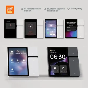 3.5-Inch Smart Home Touch Control Panel with IR Control 3-Gang Relay Switch
