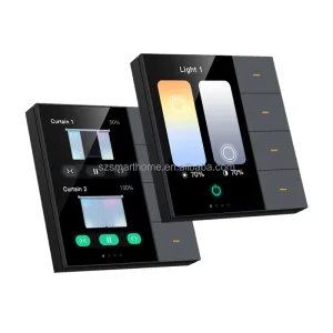 3.5 Inch Smart Light Switch 4 Gang Relay 8 Gang Scene Dimming Switch Touchscreen Curtain Control with Radar Wall Switches