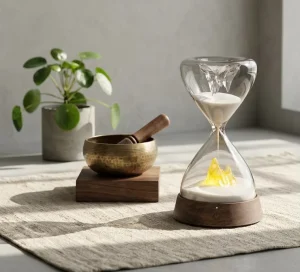 30 Min Visual Sand Timer Hourglass Lamp Rechargeable LED Night Light Glacier Mountain Touch Dimming Tabletop Decor Gift