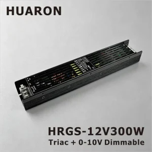 300-12 Triac-Dimmable 1-10V Parallel-Sync LED Lighting Power Supply, 300W, IP20, Single-End Ground
