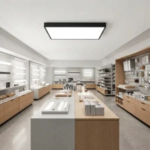 300×1200 LED Panel Light Backlit 1×4 Surface Mount Ceiling Lamp Aluminum Office Light