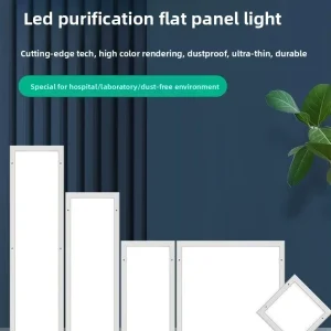 300x1200mm Aluminum Purification LED Cleanroom Light 30×90 Flat Panel IP65 for Hospitals and Operating Rooms