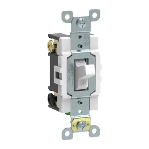 30A Electric Double Pole Large Wall Toggle AC Quiet Light Switch 120-277 VAC America Standard