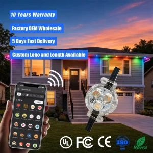 30MM UCS2904 Rgbw Pixel Point Lights 12V 24V 36V IP68 Waterproof Smart App Controller Outdoor Permanent Christmas Lighting
